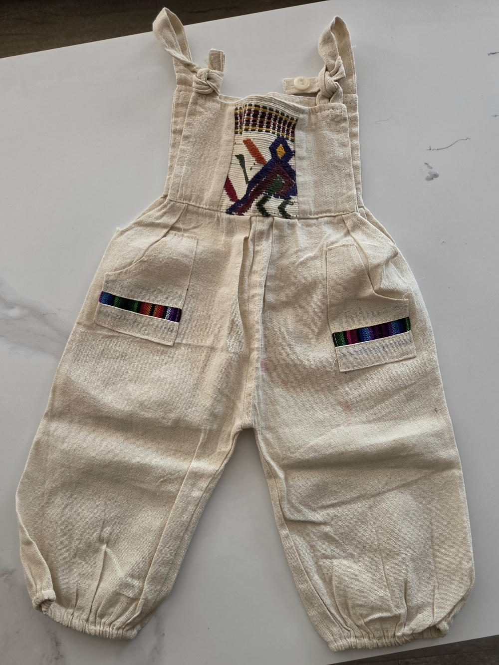 Baby/Toddler Romper Cotton Embroidered Overall Size 2T - Handmade